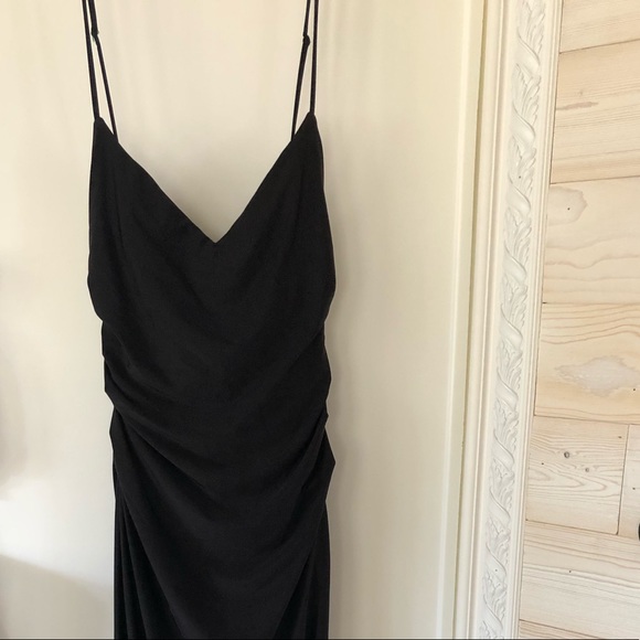 La Femme - 28206 Long Crisscross Strapped High Slit Sheath Gown - Picture 7 of 10